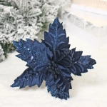 Украшение новогоднее «Пуансеттия - Узоры» 24 см, Сапфир