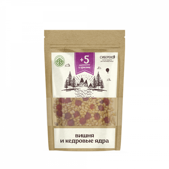 Семена и орехи фасованные: вишня и ядро кедрового ореха, 50 гр