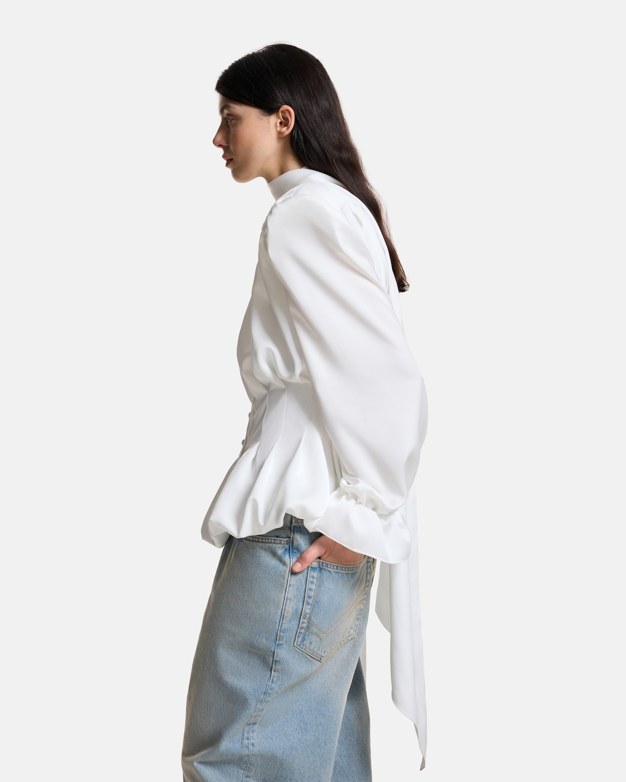 Блуза с лентами