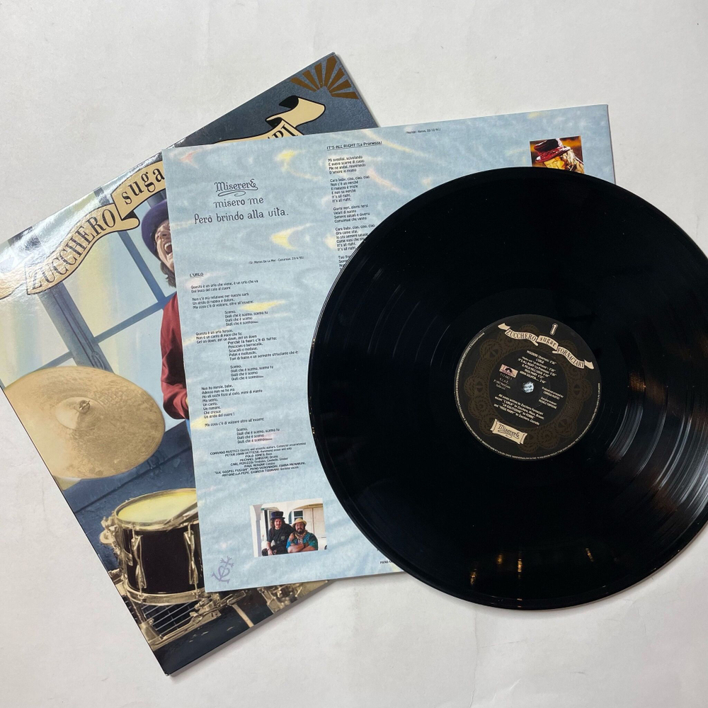 Винтажная виниловая пластинка LP Zucchero Sugar Fornaciari Miserere (Italy 1992)