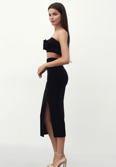 Топ бархат с цветком