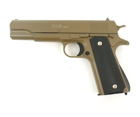 Страйкбольный пистолет Galaxy G.13D Colt 1911 black металлический, пружинный