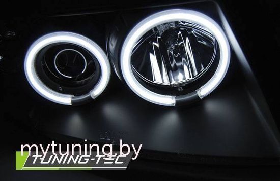Передние фары Angel Eyes для Volkswagen Passat B5 (96-00) CCFL Black