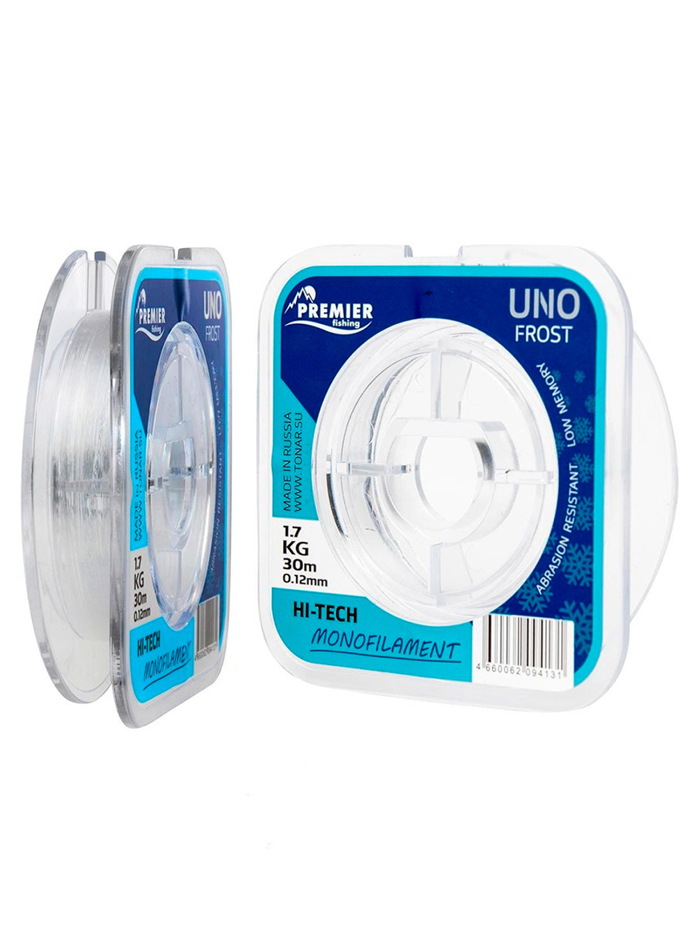 Леска для рыбалки Premier Fishing UNO FROST Clear Nylon 0,10mm/30m (PR-UF-T-010-30)