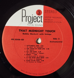 Винтажная виниловая пластинка LP Bobby Hackett That Midnight Touch (USA 1967)