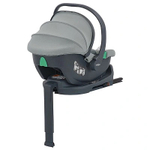 Автолюлька Indigo Minky I-Size с базой 0+ (40-87см) светло-серый