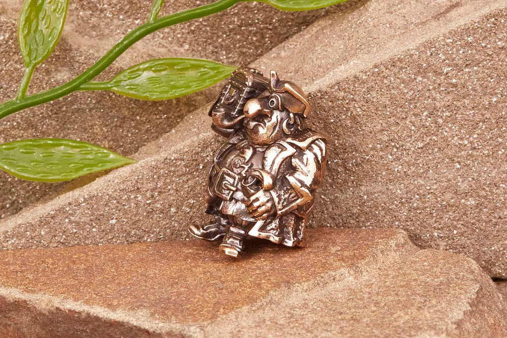 Бусина на темляк Бонс от мастерской Крымская бронза