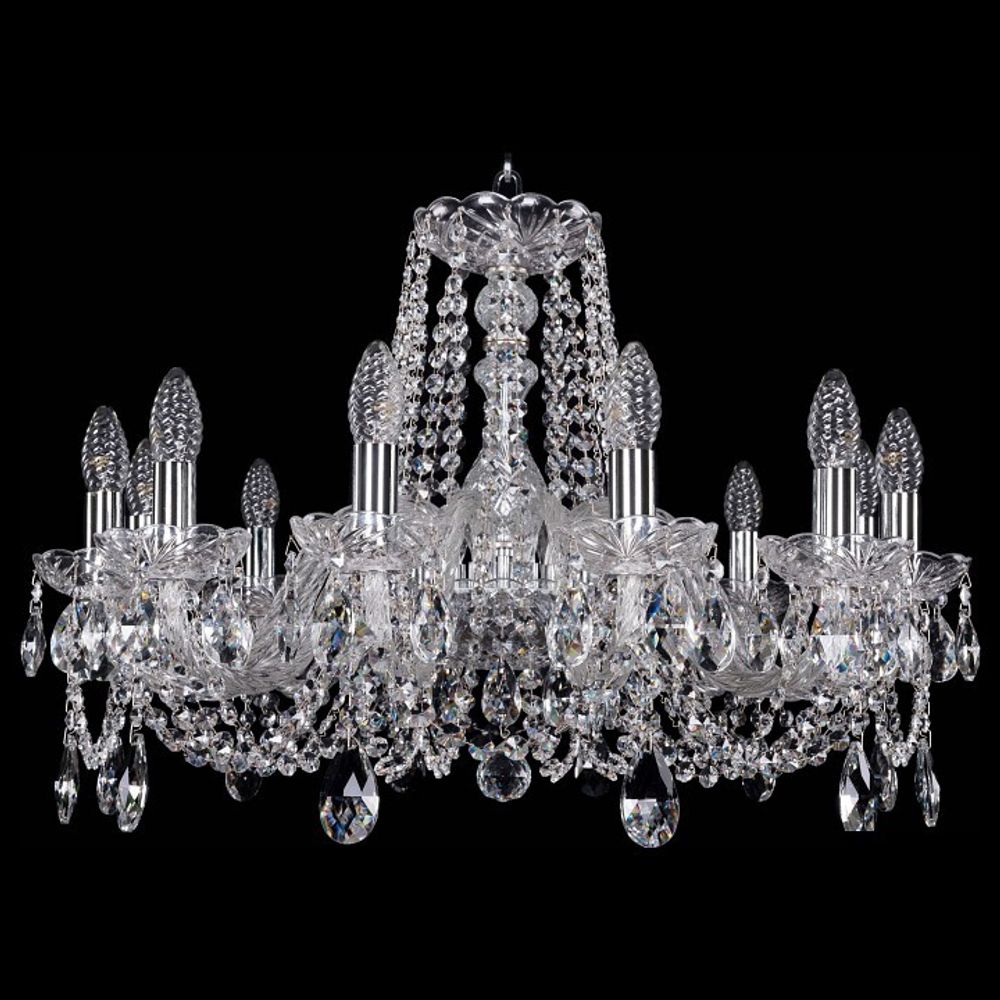 Подвесная люстра Bohemia Ivele Crystal 1402 1402/12/240/Ni