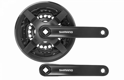 Шатуны 1/2"х3/32" 24/34/42 зуб. 170мм FC-TY301 Tourney SHIMANO "под ромб" алюминиевые чёрные