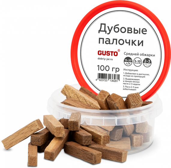 GUSTO Дубовые палочки средний обжиг (100 гр)