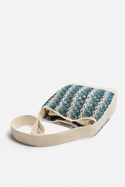 ZARA СУМКА MACRAMÉ С ПЛЕЧЕВЫМ РЕМНЕМ, РАЗНОЦВЕТНЫЙ