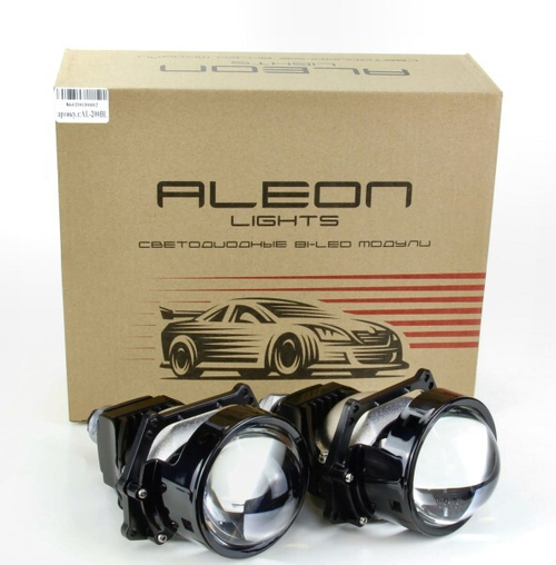 Линзы светодиодные A3+ LED универсальные в фары 2 чипа (технология Bi-LED, диаметр-3 , 2 светодиода, 6000K (ALEON)