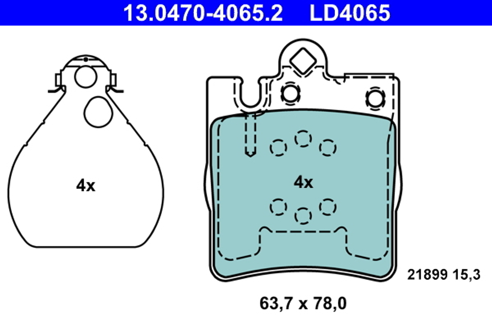 ATE - 13047040652-ATE - Brake Pad Set, disc brake