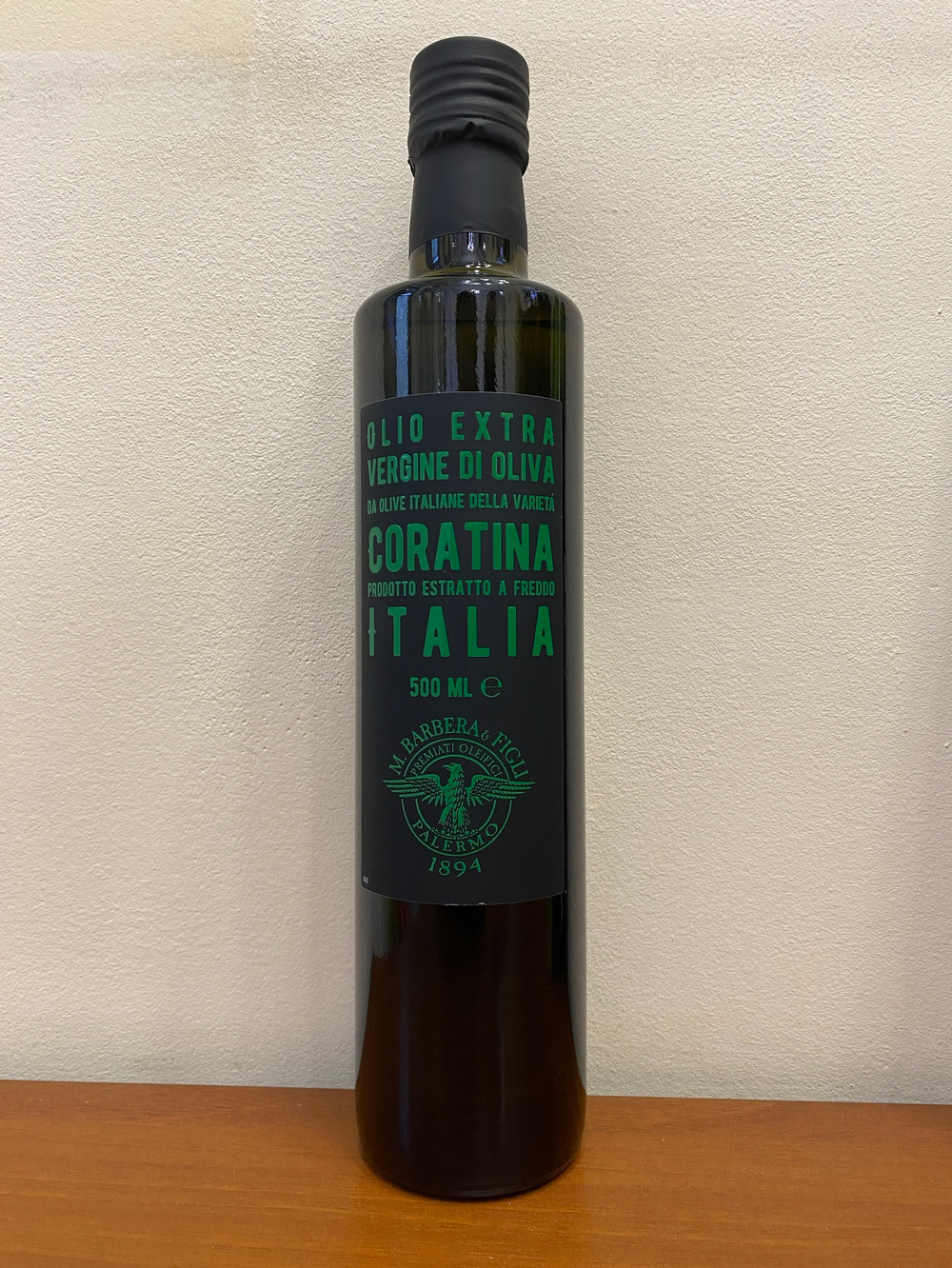Оливковое масло BARBERA CORATINA Extra Virgin 100% Italiano, 500 мл Италия