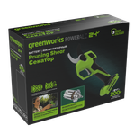 Секатор аккумуляторный Greenworks PR24320, 24V, 32 мм, c 1 х АКБ 4 Ач и ЗУ (PR24320UB)
