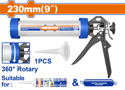 Пистолет для герметика 230 мм (4/16) WADFOW WCG5309