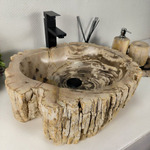 Каменная раковина из окаменелого дерева OD-04305 (49*45*15) 0176 из натурального камня