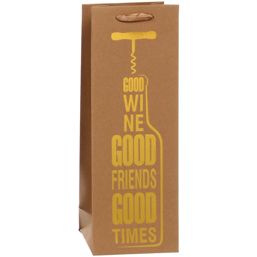 Пакет под бутылку «Золотой шик» 36*12,5*8,5 см