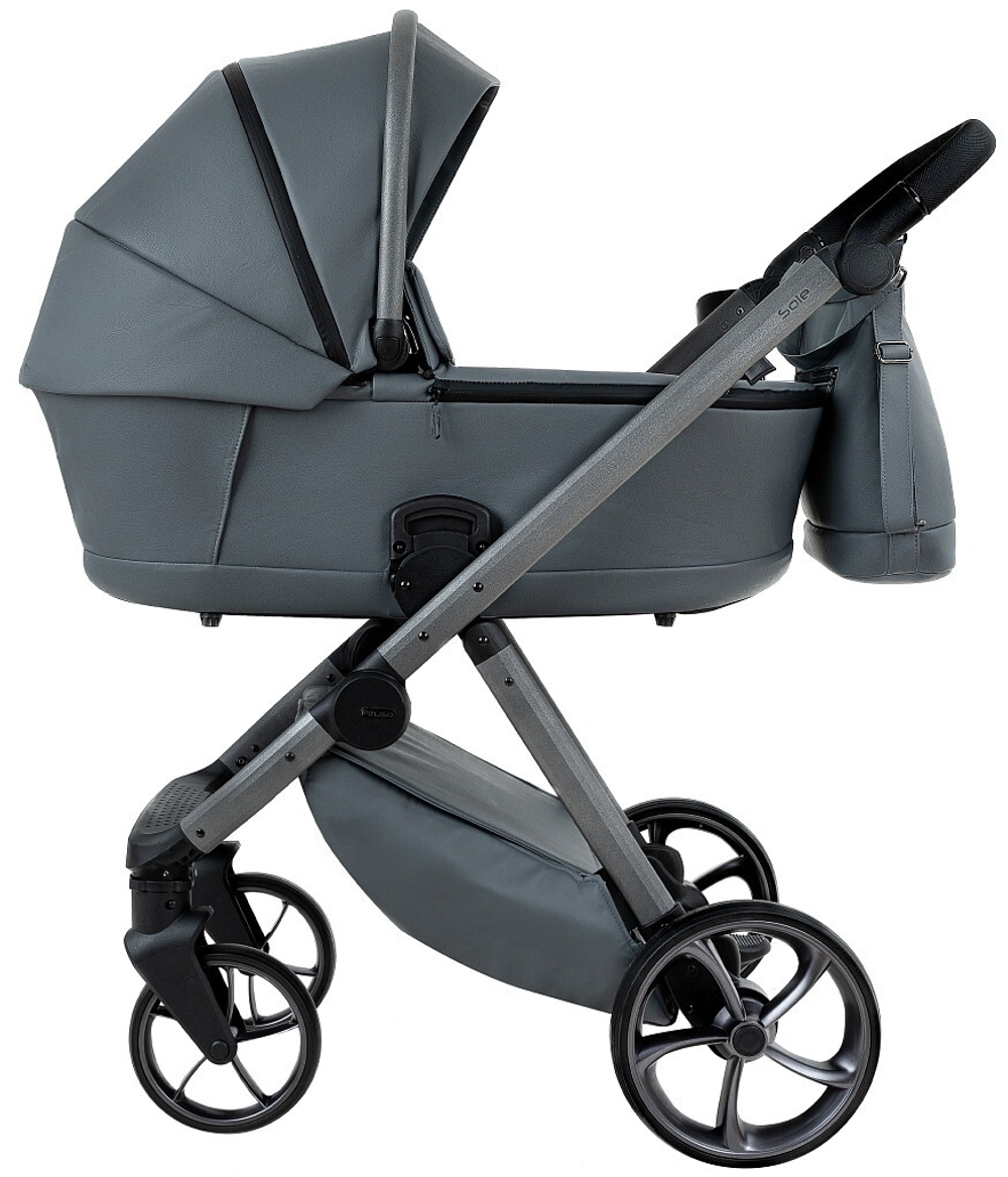 Детская коляска Pituso Sole Leather 2 в 1 PMPL/04 Grey
