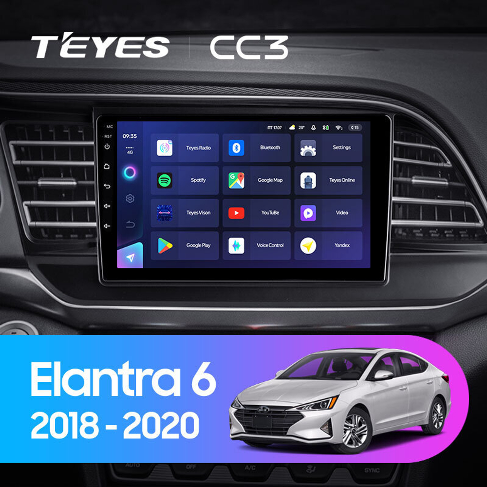 Teyes CC3 9" для Hyundai Elantra 2018-2020