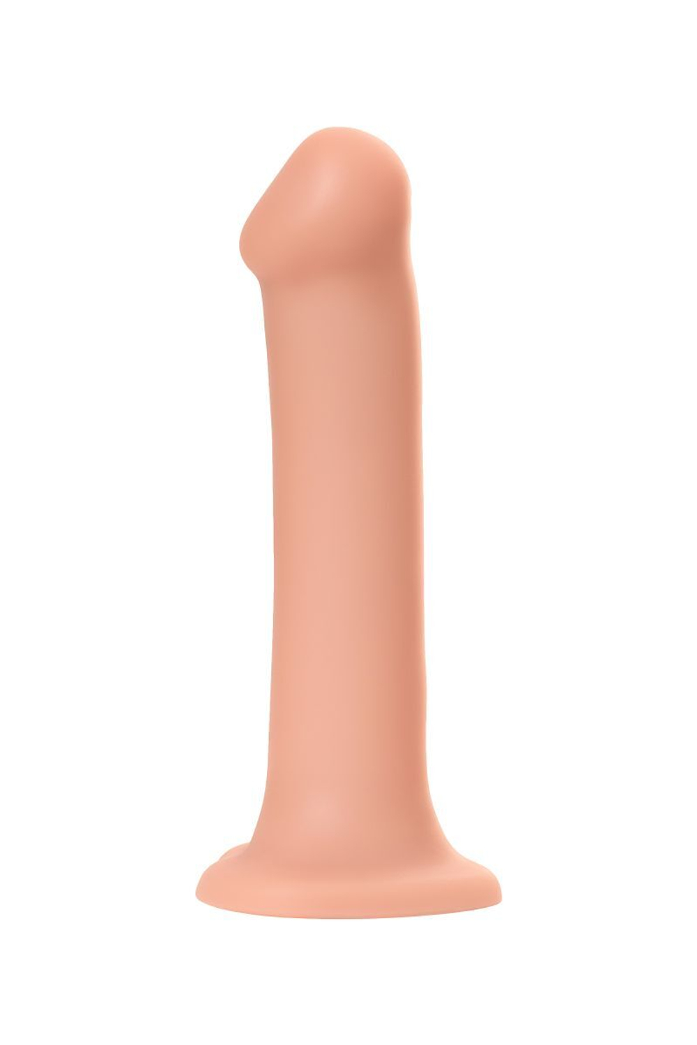 Телесный фаллос на присоске Silicone Bendable Dildo XL - 20 см. (Цвет: телесный)