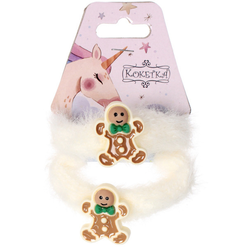 Резинки для волос детские 2шт «КАРОЛИНА - Пряник», цвет как на фото, 4.5*5см