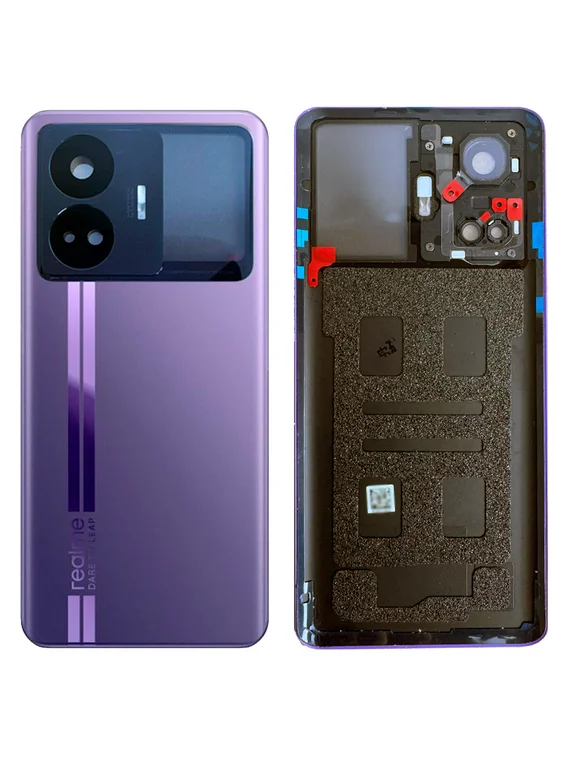 Задняя крышка для Realme GT3 фиолетовая (Purple) со стеклом камеры
