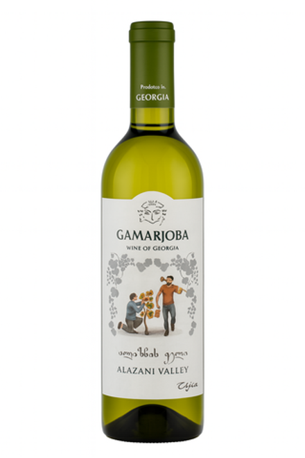 Вино Gamargoba Алазанская Долина белое полусладкое 0,75 л