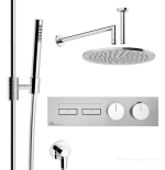 Термостат Gessi HI-FI, до 2-х функций одновременно, встраиваемый, цвет Finox Brushed Nickel