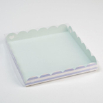 Коробка для кондитерских изделий с PVC-крышкой «Люби и мечтай», 21 × 21 × 3 см