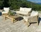 Комплект уличной мебели Ravona из массива акации, 2-местный диван, 2 кресла, столик