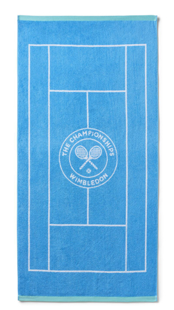 Теннисное полотенце Wimbledon Tennis Court Cotton Bath - sky blue/white