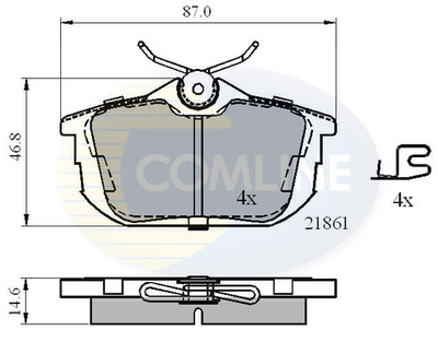 COMLINE - CBP3945-CML - Brake Pad Set, disc brake