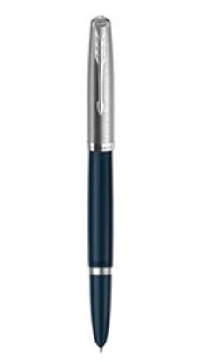 Перьевая ручка Parker 51 CORE MIDNIGHT BLUE CT, перо: F, цвет чернил: black/blue в подарочной упаковке.