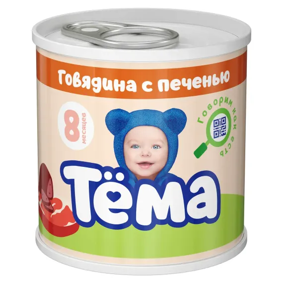 Пюре Тёма Говядина-печень 90г с 8месяцев