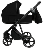 Детская коляска Roan Sol 2.0 3 в 1 с автокреслом Pituso Santiso Pro Black SLL/30/T Caviar Black/Black/руч.Black