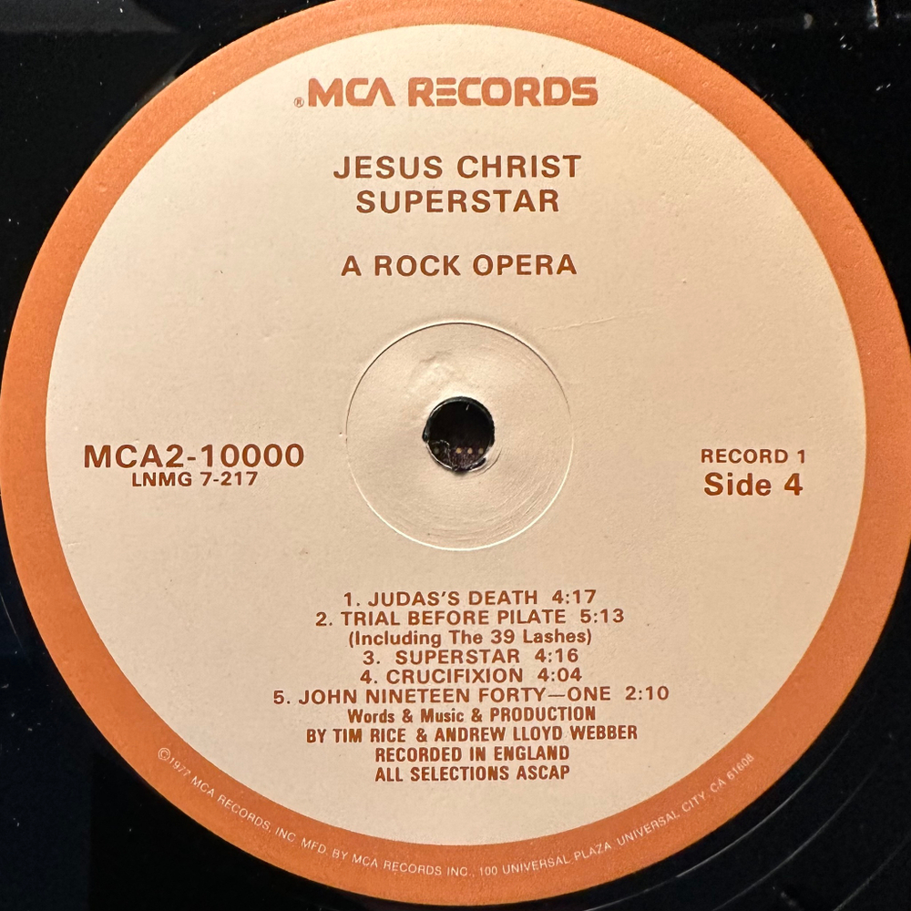 Jesus Christ Superstar - 2LP (США 1977г.)