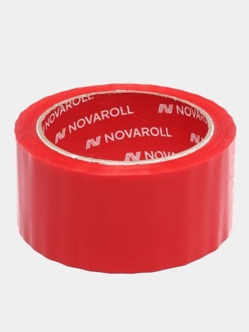 Клейкая лента 48мм х 66м х 43мкм , красный, Novaroll