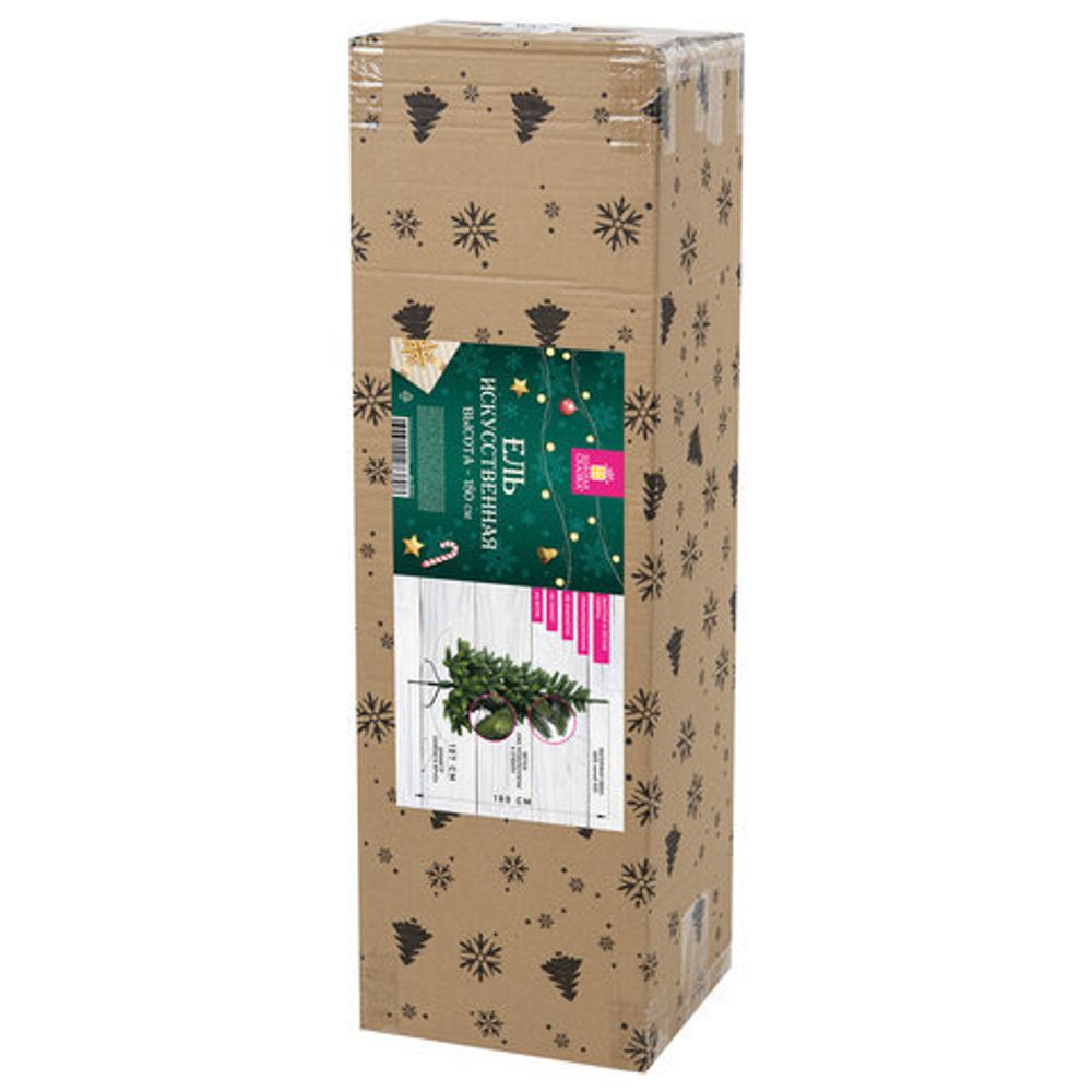 Ель новогодняя искусственная "Premium" 180 см, литой ПЭТ, зеленая, ЗОЛОТАЯ СКАЗКА, 591311