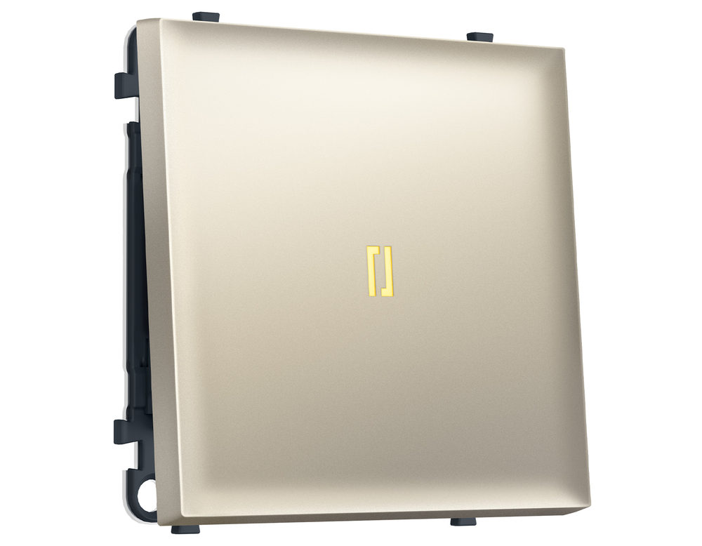 MS542010 Комплект механизма 1-кл выключателя с подсветкой 3200K SIGMA Шёлк 10A-250V QUANT PRO (SP5420, PR101, G11Y)