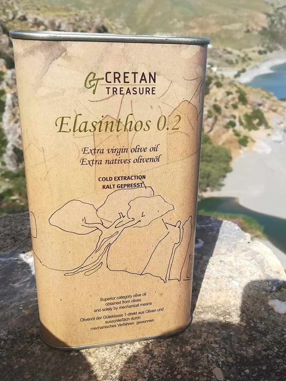 Оливковое масло Extra Virgin Elasinthos, 1л., Крит