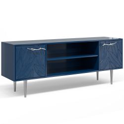 Тумба под ТВ Арт Колор leaves 155см Стайл Сильвер Королевский синий