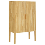 Шкаф распашной двухдверный Розенбург из массива дуба с полками на ножках