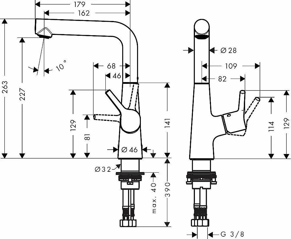 Смеситель для раковины Hansgrohe Talis S 72105000