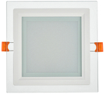 Светильник светодиодный ДВО 1624 со стеклом квадрат 12Вт 4000К IP20 IEK