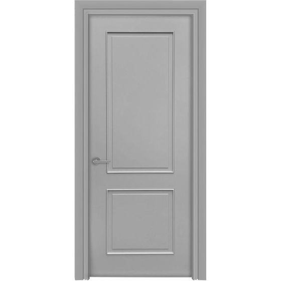 Купить Межкомнатная дверь эмаль Лайн 3/2 Багет RAL 7047 глухая