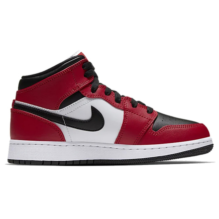 Кроссовки Air Jordan 1 Mid GS Chicago Black Toe