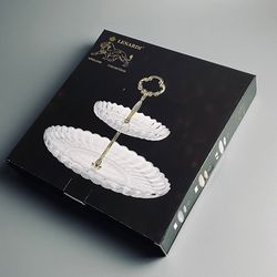 Lenardi 200-171 Двухъярусная этажерка в под.уп.(х8)Стекло