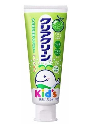 КAO "Clear Clean" Детская зубная паста с мягкими микрогранулами для деликатной чистки зубов, дыня, 70 г.
