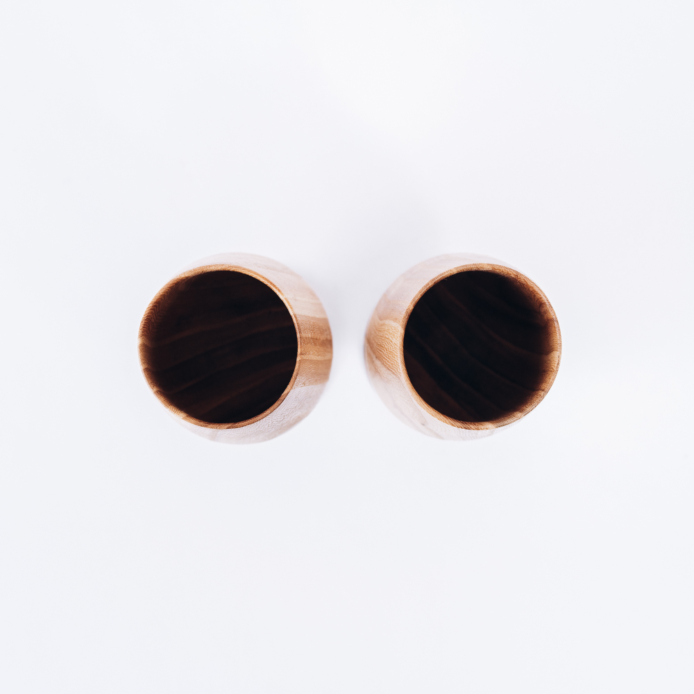 Набор деревянных бокалов (фужеров) из дерева Сибирский вяз - GN4